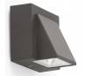 LED lampe de mur mur extérieur en aluminium injecté gris foncé - KAMAL
