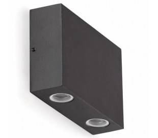 LED lampe de mur mur de jardin aluminium injecté gris foncé - MARAT-2