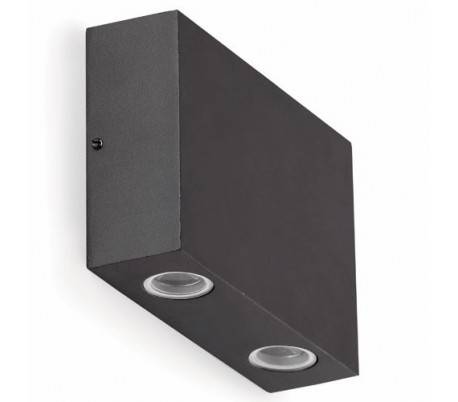 LED lampe de mur mur de jardin aluminium injecté gris foncé - MARAT-2
