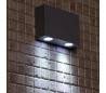 LED lampe de mur mur de jardin aluminium injecté gris foncé - MARAT-2