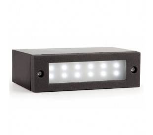 LED Appliques murales encastrées jardin extérieur en aluminium gris foncé - INDI-1