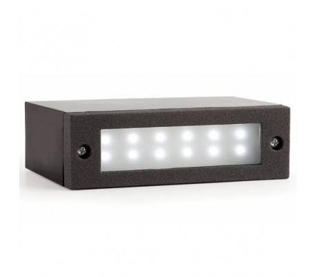 LED Appliques murales encastrées jardin extérieur en aluminium gris foncé - INDI-1