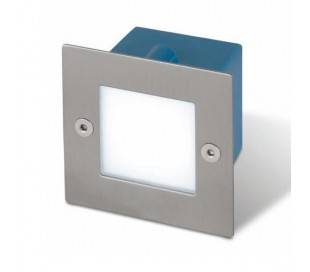 Lampe LED à encastrer jardin en acier coloré nickel mat - MINI-CONTRA