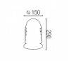 Lampe E27 de jardin en aluminium noir - hiver-P