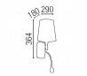 E27 LED lampe de lecture Applique murale en métal et de toile blanche - Kefren