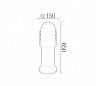 Borne de jardin 650mm E27 aluminium injecté noir - M-hiver