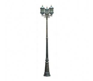 Lampe de jardin pour l'extérieur 3 lumières, en aluminium injecté or en détresse - TERUEL