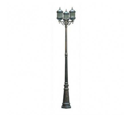 Lampe de jardin pour l'extérieur 3 lumières, en aluminium injecté or en détresse - TERUEL