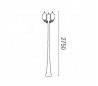 Lampe de jardin pour l'extérieur 3 lumières, en aluminium injecté or en détresse - TERUEL