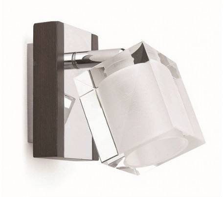 Encastré mur G9 40W wengué + chrome - Alamo