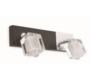 Appliques 2 spots 40W G9 wengué + chrome - Alamo