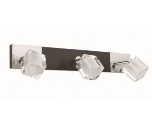 Mur 3 spots wengué G9 40W + chrome - Alamo