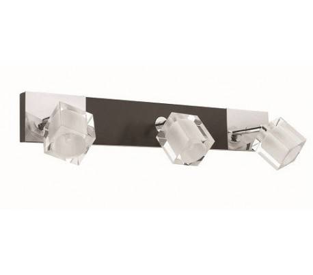 Mur 3 spots wengué G9 40W + chrome - Alamo