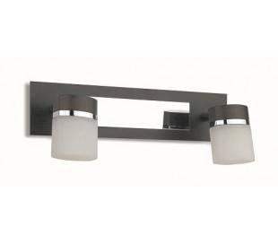 Appliques 2 spots 40W G9 wengué + chrome - DRACO-2