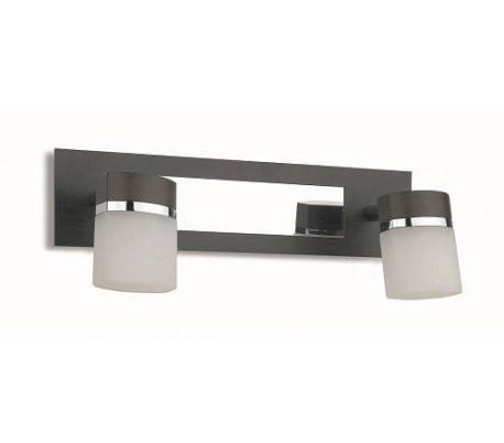 Appliques 2 spots 40W G9 wengué + chrome - DRACO-2