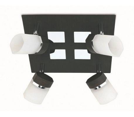 4 spots de plafond 40W G9 + brun chrome - DRACO-9