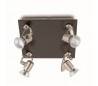 4 spots au plafond GU10 50W + brun mat nickel - Polux-4