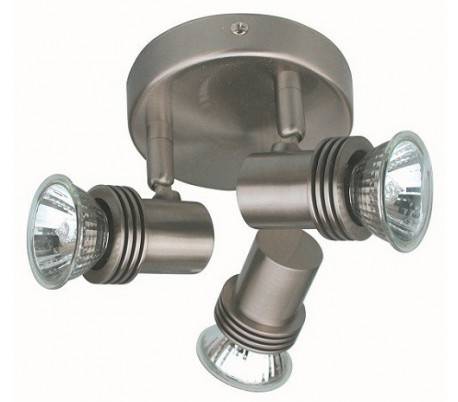 Plafond 3 spots GU10 50W nickel mat - LUNE-7