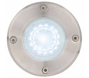 Lampe LED extérieur jardin encastré en acier inoxydable de couleur nickel mat - LED-16