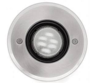 Lampe de faible puissance en retrait de jardin en acier inoxydable nickel mat - TECNO-6