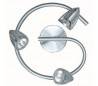Plafond 3 spots GU10 50W Chrome - STAR-5