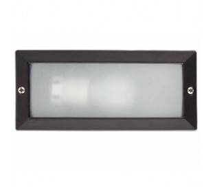 E27 lampe encastrée jardin en aluminium extérieure noire - LISO
