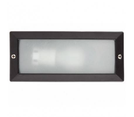 E27 lampe encastrée jardin en aluminium extérieure noire - LISO