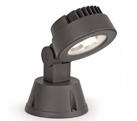 Pleins feux LED froide jardin piquet lumière gris foncé - GARDA