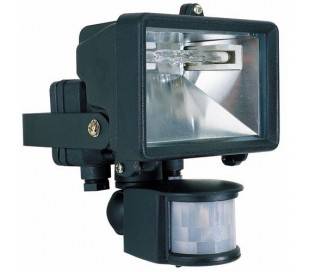 Projecteur encastré avec capteur R7s jardin en aluminium noir - MIKRO-RIP