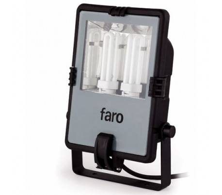 Faro projecteur G24q de la paroi extérieure en noir métallisé - APOLO