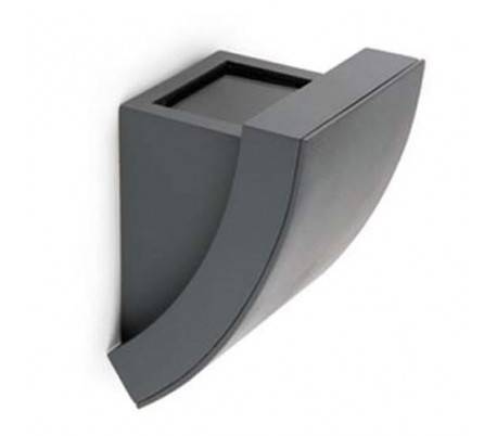 Lampe mur extérieur jardin en aluminium injecté gris foncé - PROA