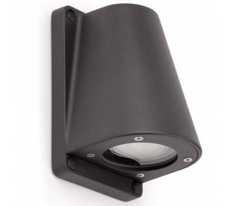 Lampe mur extérieur jardin en aluminium injecté gris foncé - BOSS