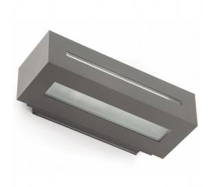 Lampe mur extérieur jardin en aluminium injecté gris foncé - WEST-1