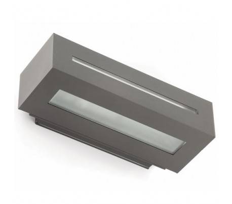 Lampe mur extérieur jardin en aluminium injecté gris foncé - WEST-1