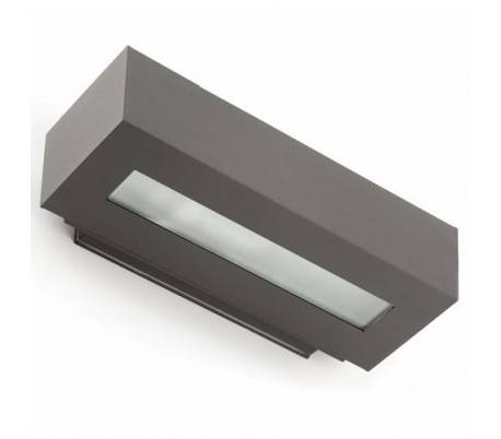 Lampe mur extérieur jardin en aluminium injecté gris foncé - WEST-2