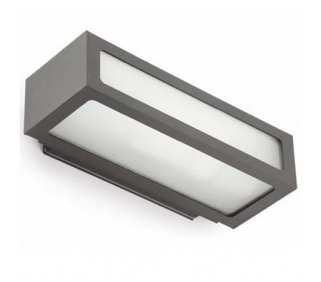 Lampe mur extérieur jardin en aluminium injecté gris foncé - NATRON