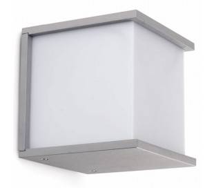 Lampe murale gris aluminium injecté extérieur - Kubick