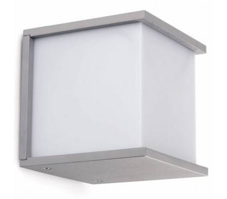 Lampe murale gris aluminium injecté extérieur - Kubick