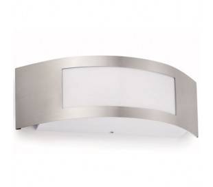 E27 extérieur Applique lampe en acier de couleur nickel mat - DORVAL-1