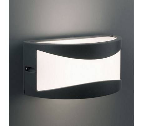 Applique G24-d3 mur extérieur en aluminium gris foncé - BONN