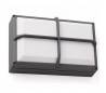 Extérieur applique murale lampe G24 aluminium injecté de couleur gris foncé - Fenes-2