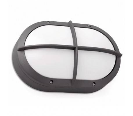Extérieur applique murale lampe G24 aluminium injecté gris foncé - PORTS-1 petite