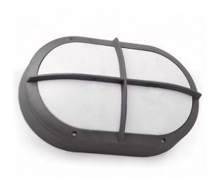 Extérieur applique murale lampe G24 aluminium injecté gris foncé - PORTS-1 grosse
