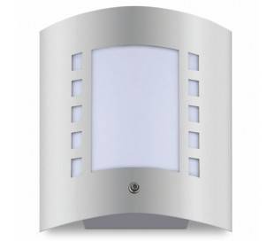 E27 applique murale extérieur en acier inoxydable de couleur nickel mat - ACIER-2