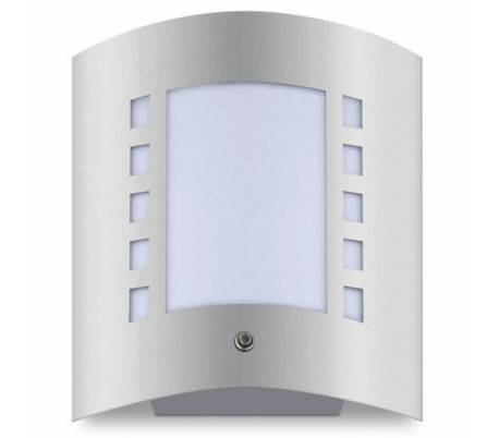 E27 applique murale extérieur en acier inoxydable de couleur nickel mat - ACIER-2