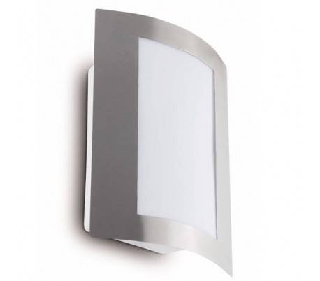E27 applique murale extérieur en acier inoxydable de couleur nickel mat - MAYA-1