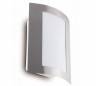 E27 applique murale extérieur en acier inoxydable de couleur nickel mat - MAYA-1
