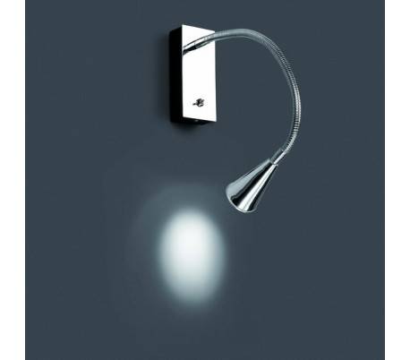 LED lampe de mur en aluminium chromé couleur - NERIS