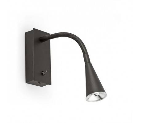 LED lampe de mur en aluminium noir - NERIS