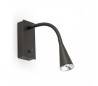 LED lampe de mur en aluminium noir - NERIS